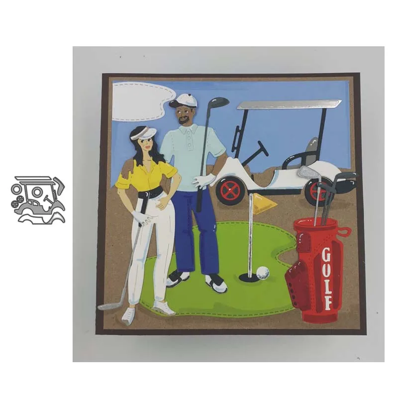 Металлические режущие штампы для гольф карт скрапбукинг бумага ручной работы