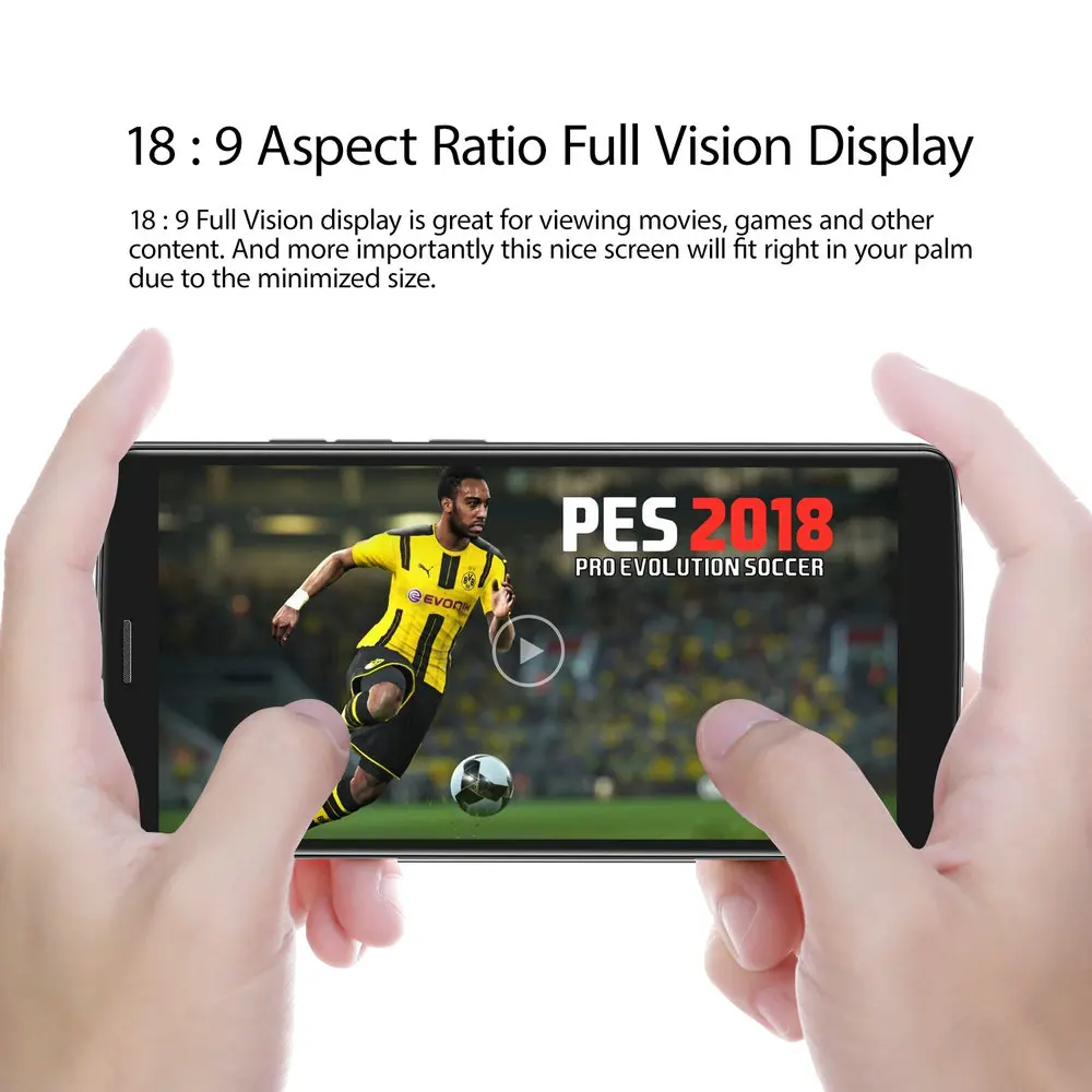 Blackview A20 смартфон 5," 1 Гб+ 8 Гб MTK6580M четырехъядерный Android GO 18:9 экран 3G Две sim-карты модный тонкий мобильный телефон