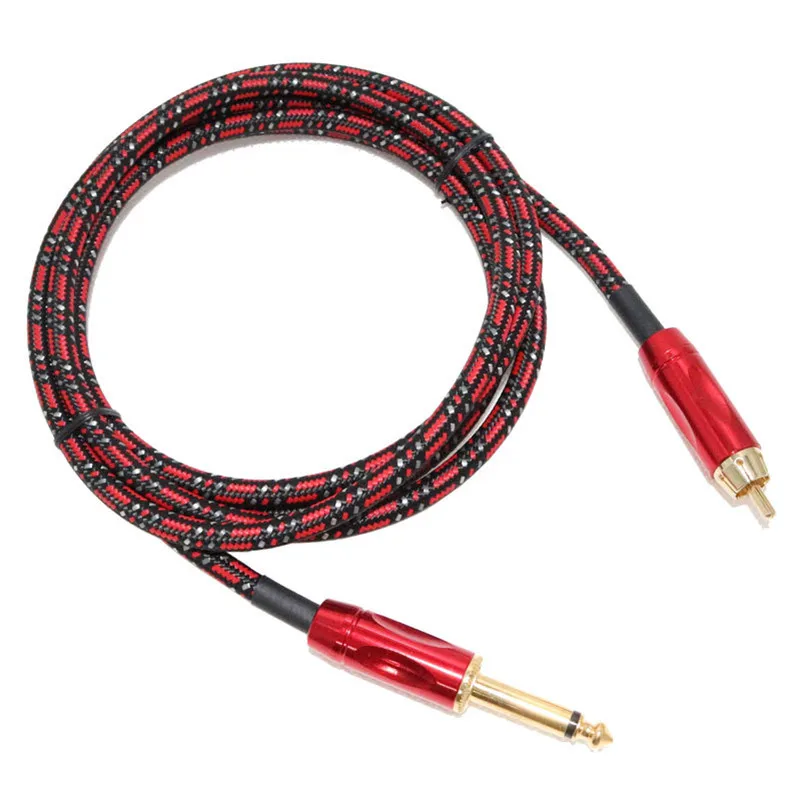 Красный 1,8 м Чистый медный цветной Змеиный RCA Интерфейс шнур для татуировочной машинки для тату машины мощность боди-арт тату адаптер - Цвет: Красный