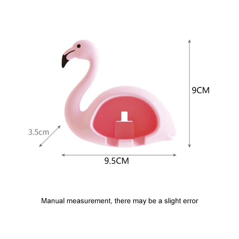 

Cartoon Toothbrush Holders Wall Mounted Flamingo Shaped Stand Children's Toothbrush Shelf Home Bathroom Merchandises Accessories