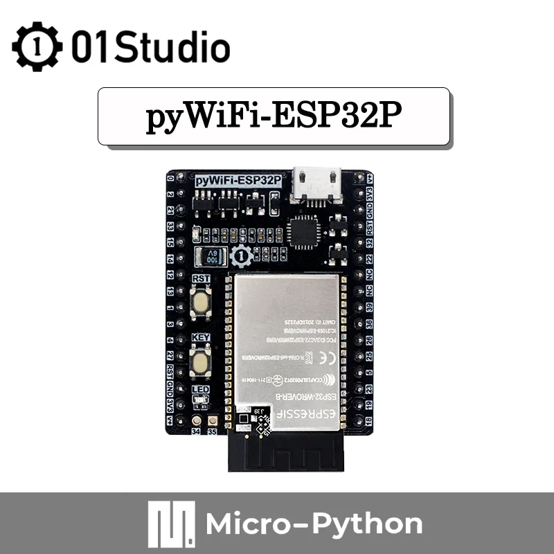 01Studio pyWiFi- ESP32P 8M RAM макетная демо-плата совместимая с MicroPython WiFi LVGL Prog ram ming Wireless IOT ESP32
