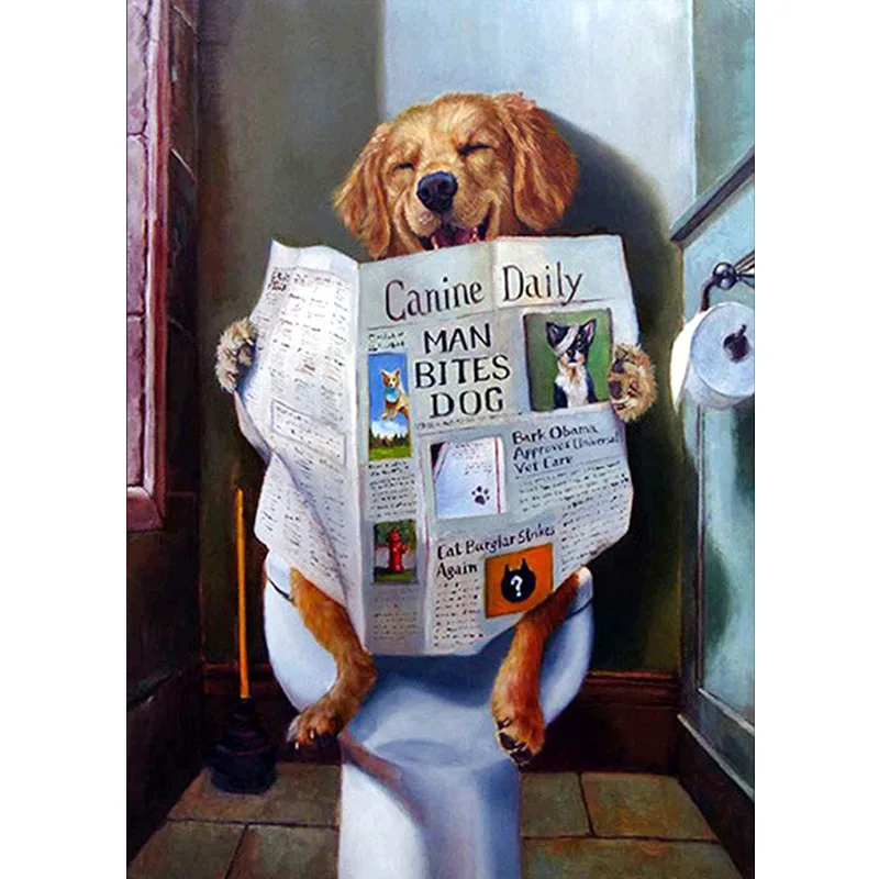 Полный круг алмазный картина Алмазная вышивка собака животное Стразы мозаика