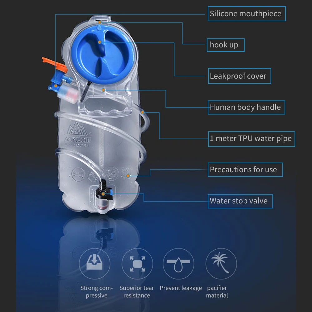 

Soft Reservoir Water Bladder Hydration Pack Water Storage Bag BPA Free Running Outdoor Camping Bicycle Hydration Vest Backpack