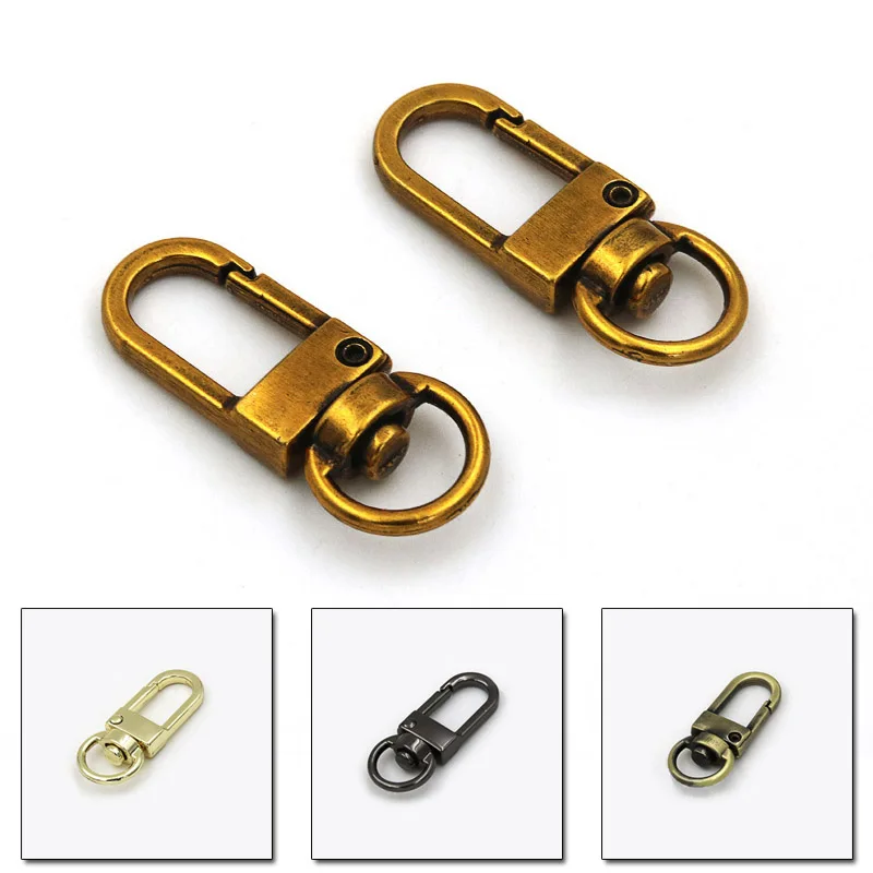 10 Pcs/Lot Metal Spring Buckle Carabiner Car Keychain Waist Belt Clip Key Rings Holder Bag Pendant | Chains