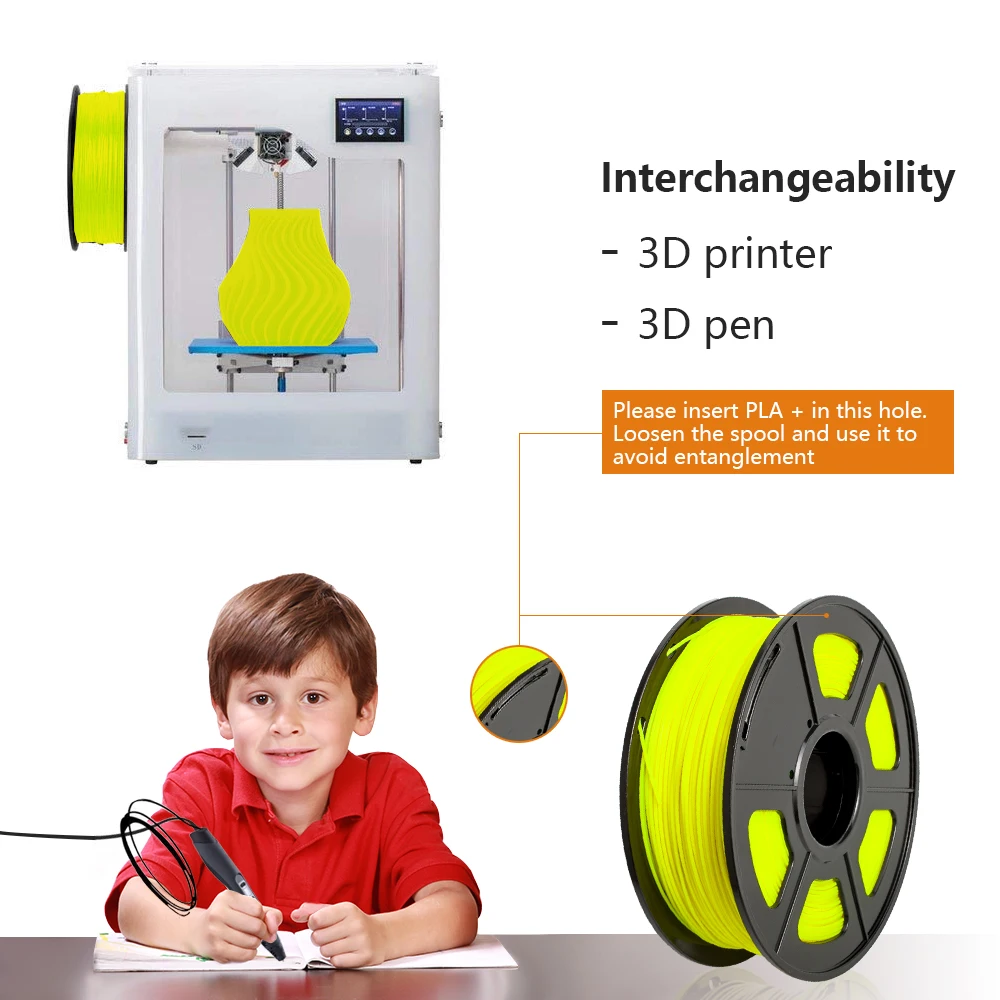 PLA нить Enotepad 1 75 мм 100% без пузырьков 3D нити для 3d ручки pla de кг с коробкой вакуумная