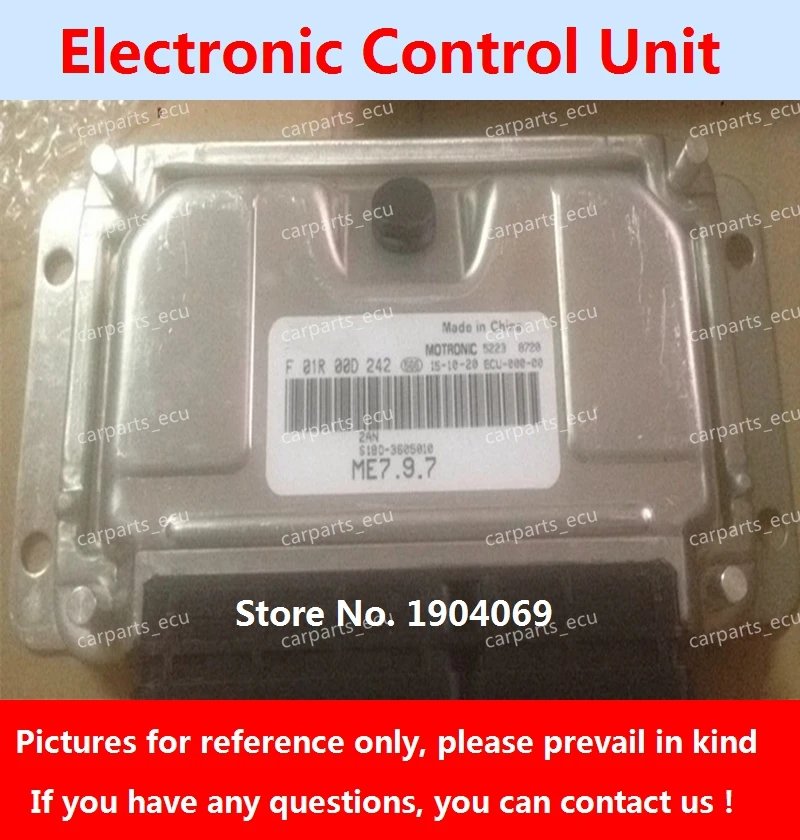 

Материнская плата двигателя F01R00D242 F01RB0D242 S18D-3605010 M7.9.7 ECU 0261B08382 для Chery WeiLin Car