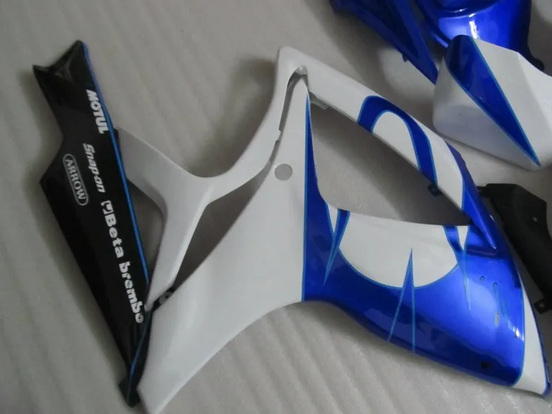 Комплект обтекателей под давлением для GSXR600 750 K6 06 07 GSXR 600 GSXR750 2006 2007 ABS белый синий