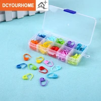 120pcspack 10 color mini case knitting accessories crochet locking stitch mix colors plastic markers for sewing propsaccessory