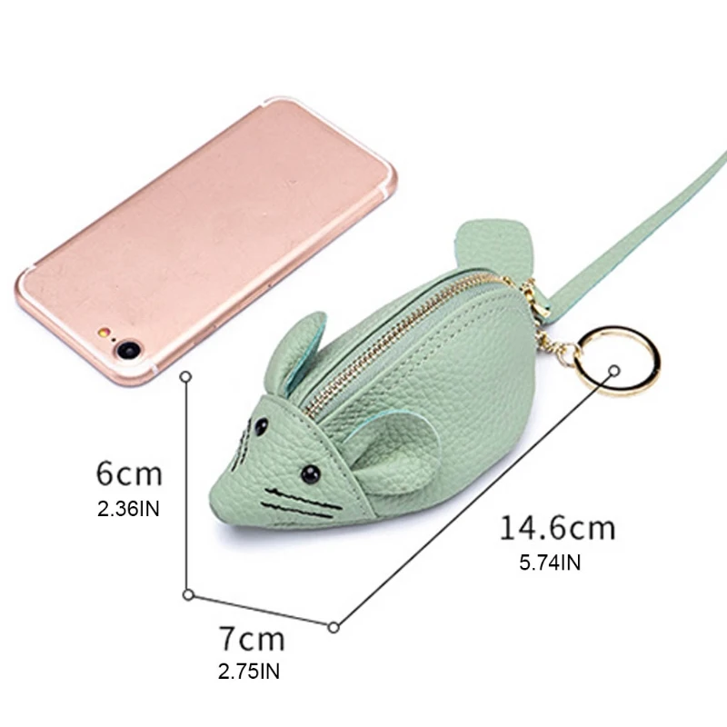 

Cartoon Animal Mouse Wallet Credit Card Holder Mini Pocket PU Leather Coin Purse Pouch Case Keyring Organizer
