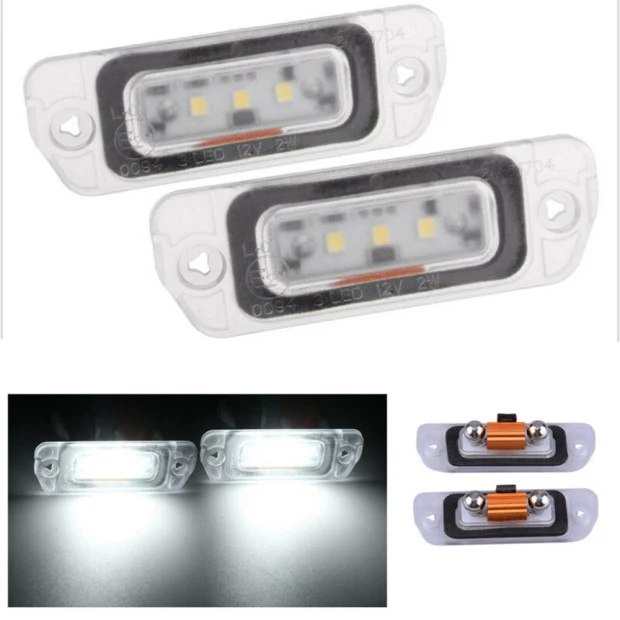 

LED License Plate Light Set Replacement Kit Attachment Auto Fitting 2Pcs White Rear