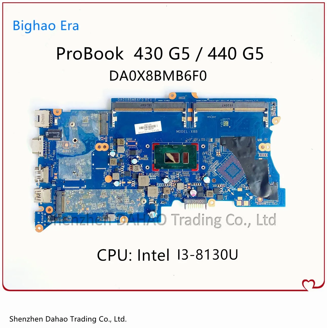 

L22314-001 L22314-601 For HP ProBook 430 G5 440 G5 Laptop Motherboard DA0X8BMB6F0 DA0X8BMB6G0 With i3-8130U CPU DDR4 100% Tested