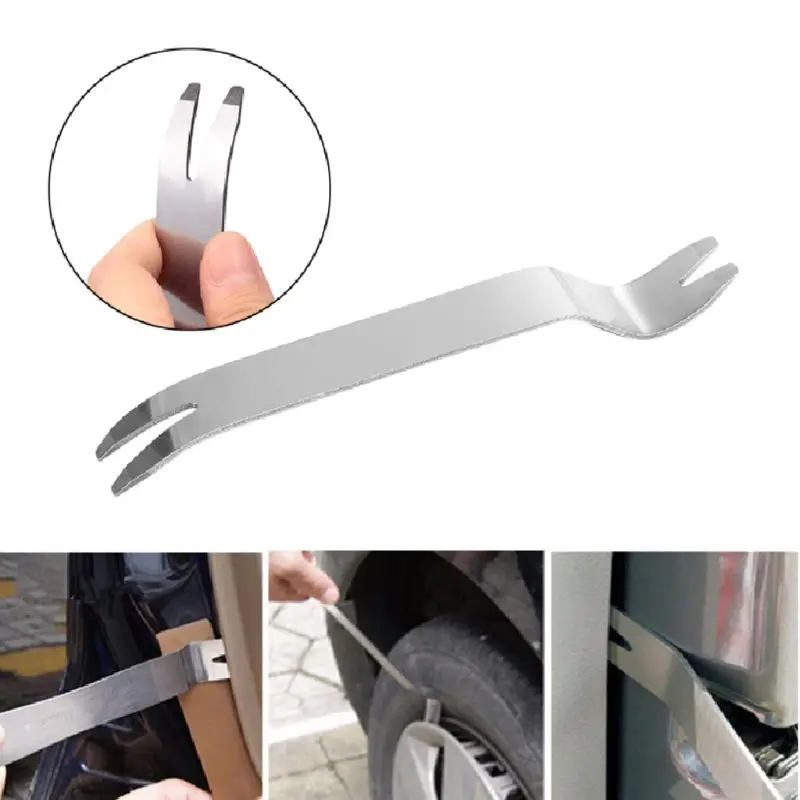 

18cm Metal Car Removal Pry Tool Trim Door Clip Panel Dashboard Audio Radio Repair Wrench Accessories T21E