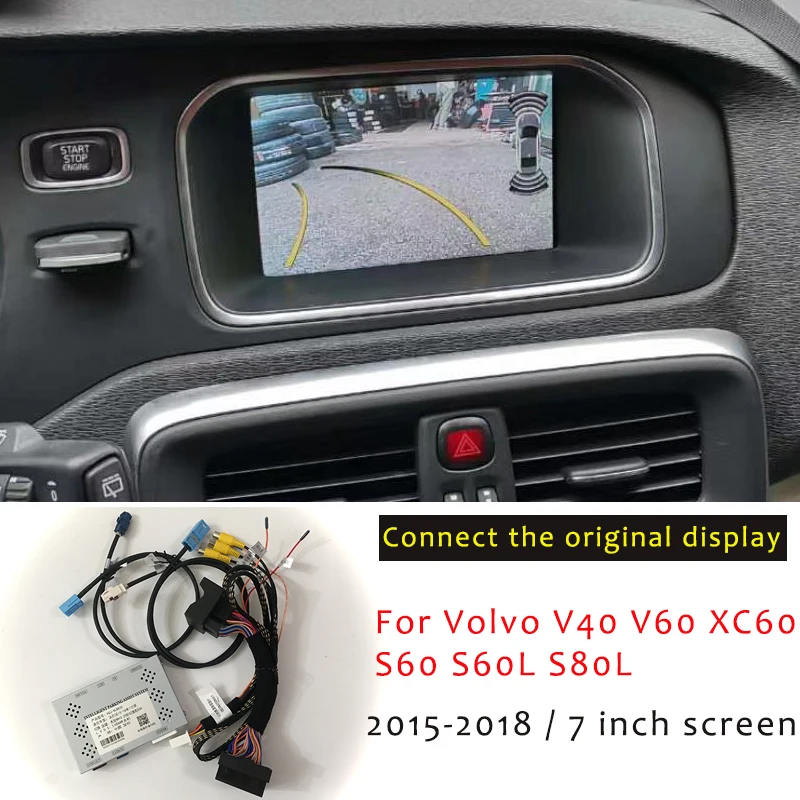 Интерфейс камеры заднего вида автомобиля для volvo xc60 v60 s60 v40 S60L S80L адаптер