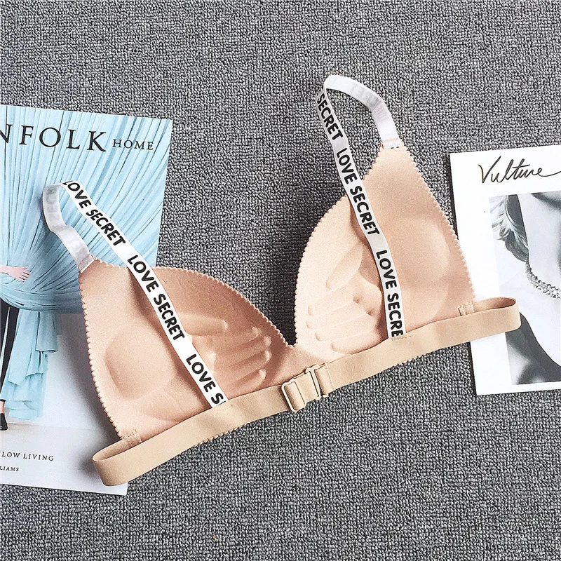 Глянцевые бюстгальтеры для женщин с буквенным ремешком женский бюстгальтер без