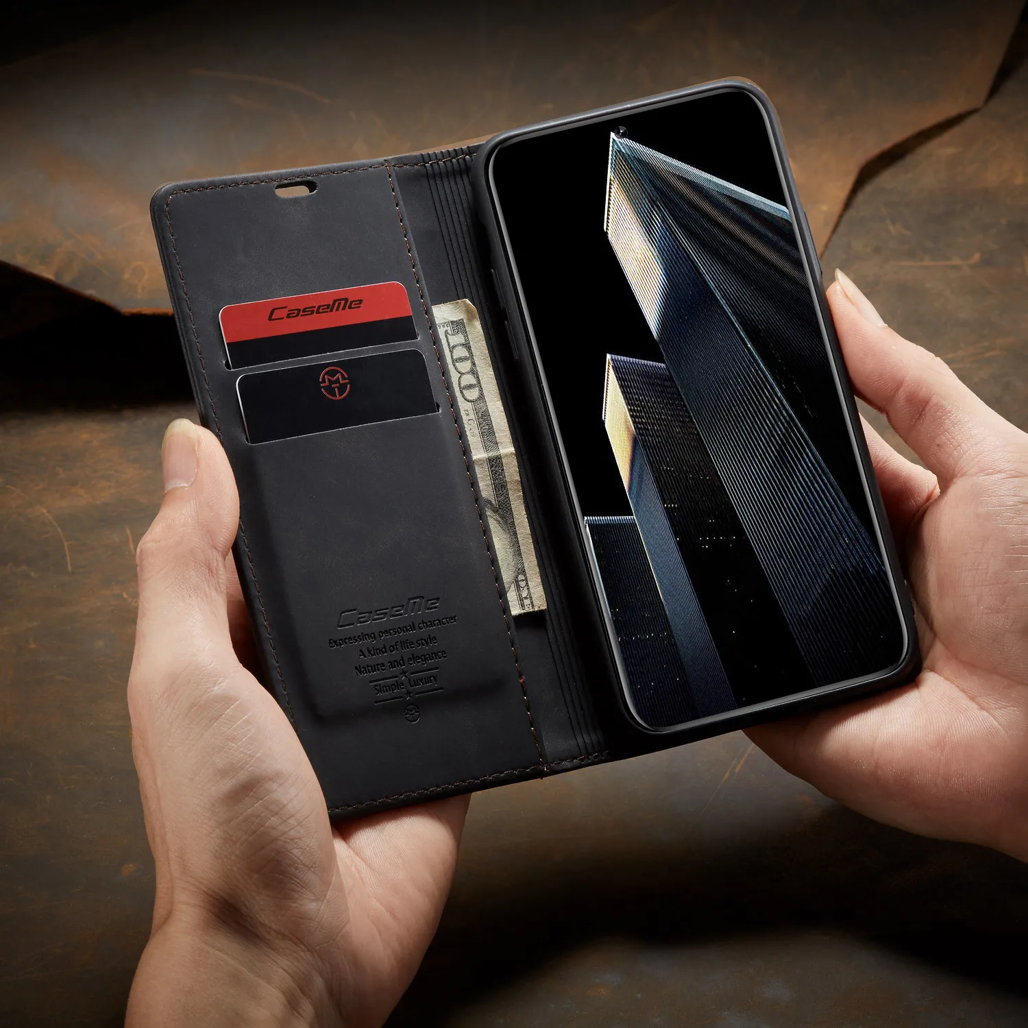 Кожаный чехол для Samsung Galaxy S20 Ultra Plus CaseMe Ретро кошелек роскошный магнитный