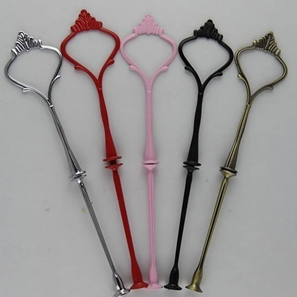 

3 Tier Hardware Crown Cake Plate Stand Handle Fitting Wedding Party Table Decor Dessert Plates Rack Fruit Tray for Baking tool