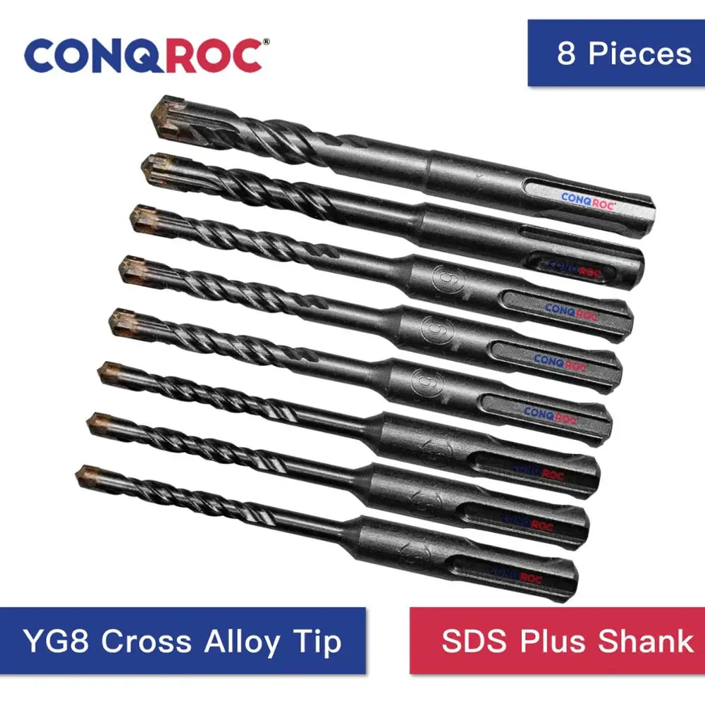 8 шт. 110 мм SDS Plus хвостовик для кладки сверла набор крестообразных твердосплавных