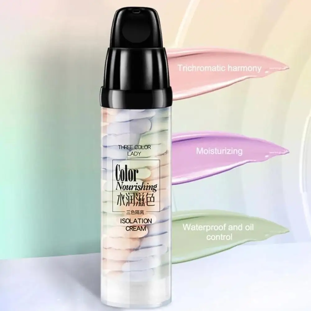 

40ml Isolation Cream Face Base Primer Liquid Shrink Concealer Moisturizer Pore Foundation Facial Makeup Light Oil-Free W3Z4