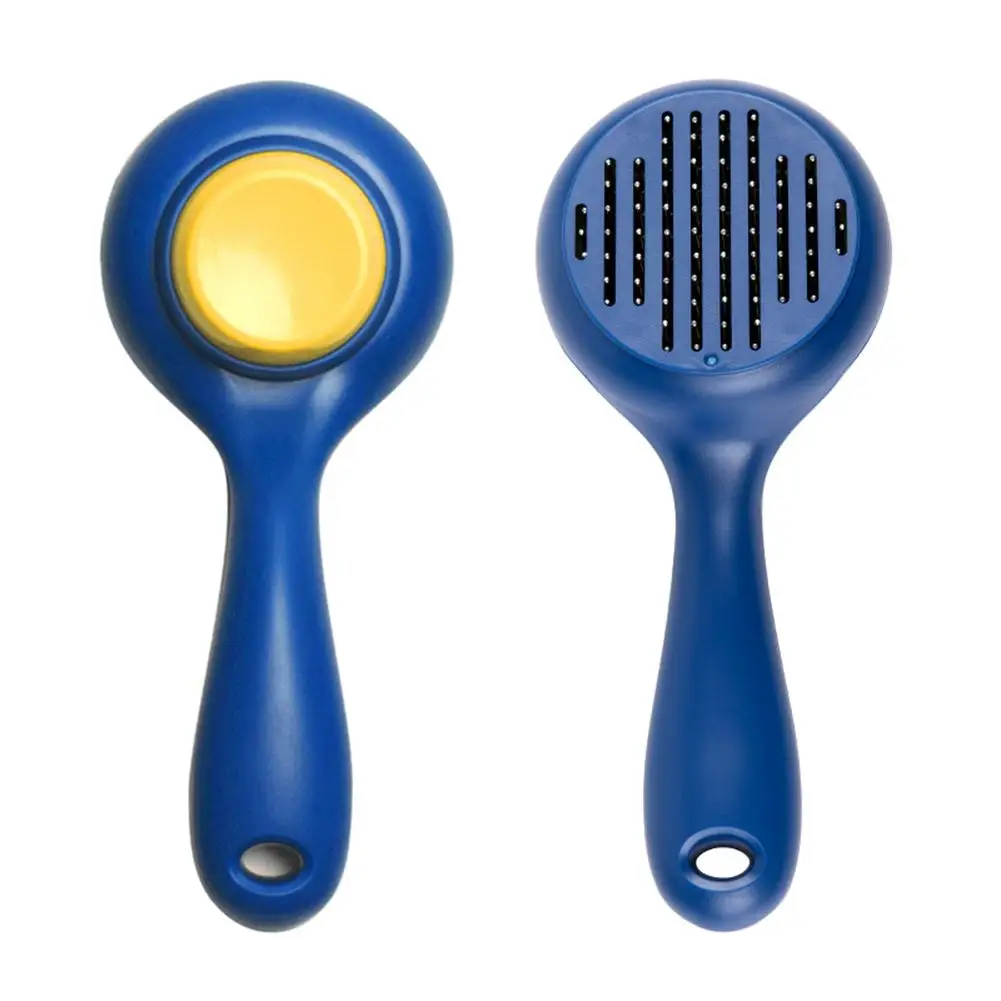 

Самоочищающаяся Расческа для домашних животных, милая круглая расческа для чистки шерсти домашних животных, игольчатая расческа из нержав...