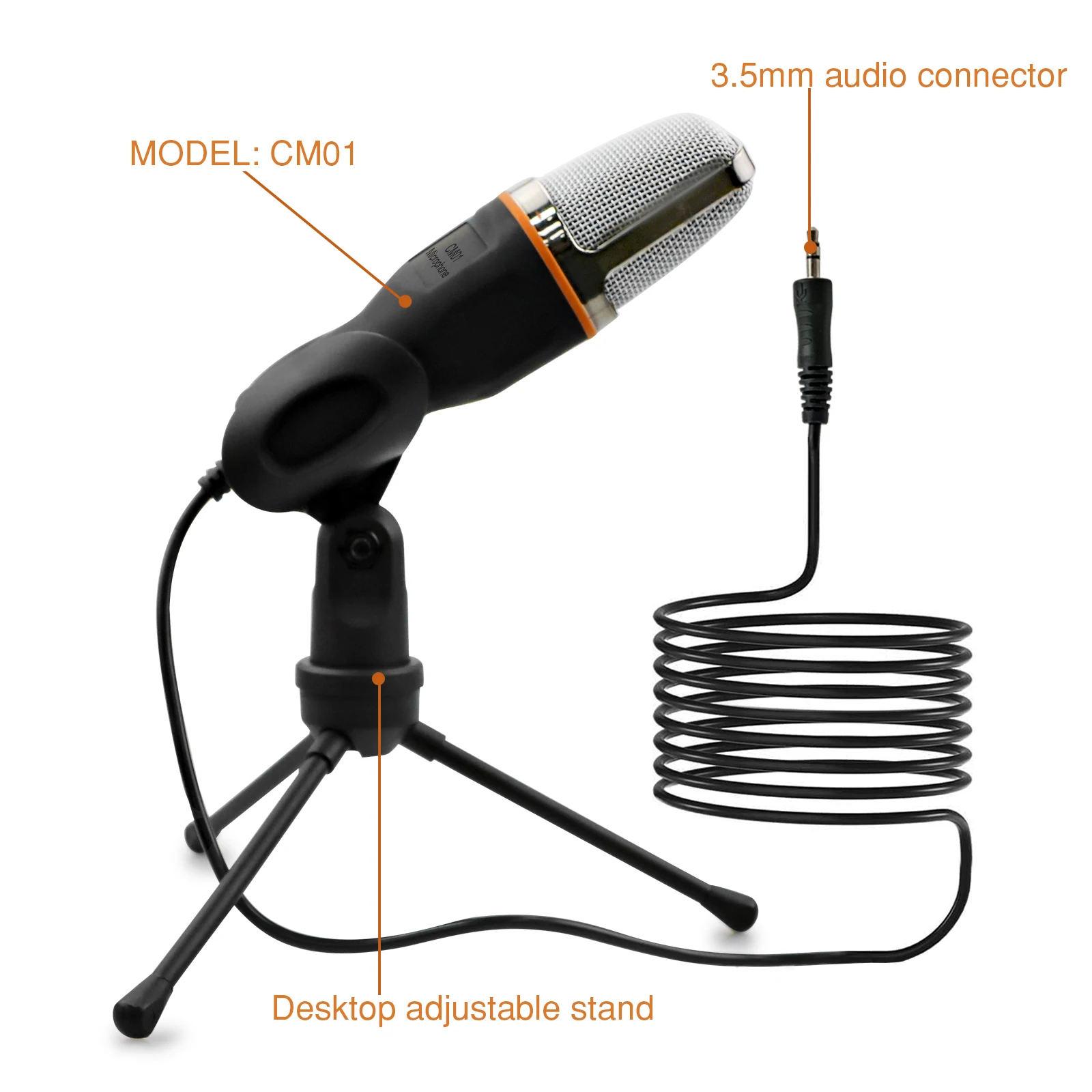 Настольный микрофон с подставкой и штекером 3 5 мм | Электроника