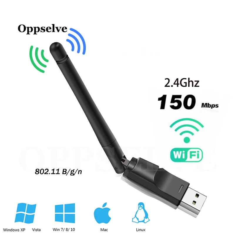 Высокая Скорость 150 Мбит/с Wi-Fi антенны Беспроводной ПК сетевая карта USB Wifi адаптер