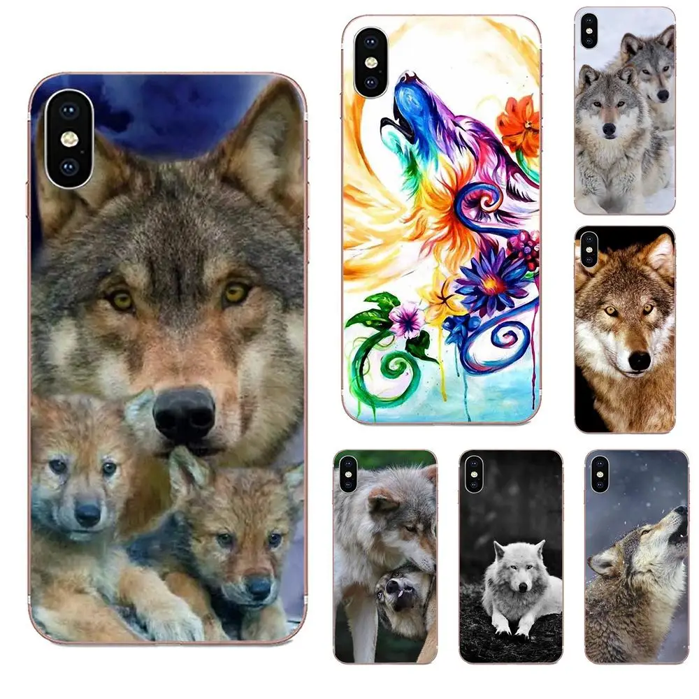 Волк животное для Xiao mi 3 4 4C 4i 5 5s 5X6 6X8 SE Pro Lite A1 Max x 2 Note мягкие чехлы мобильных