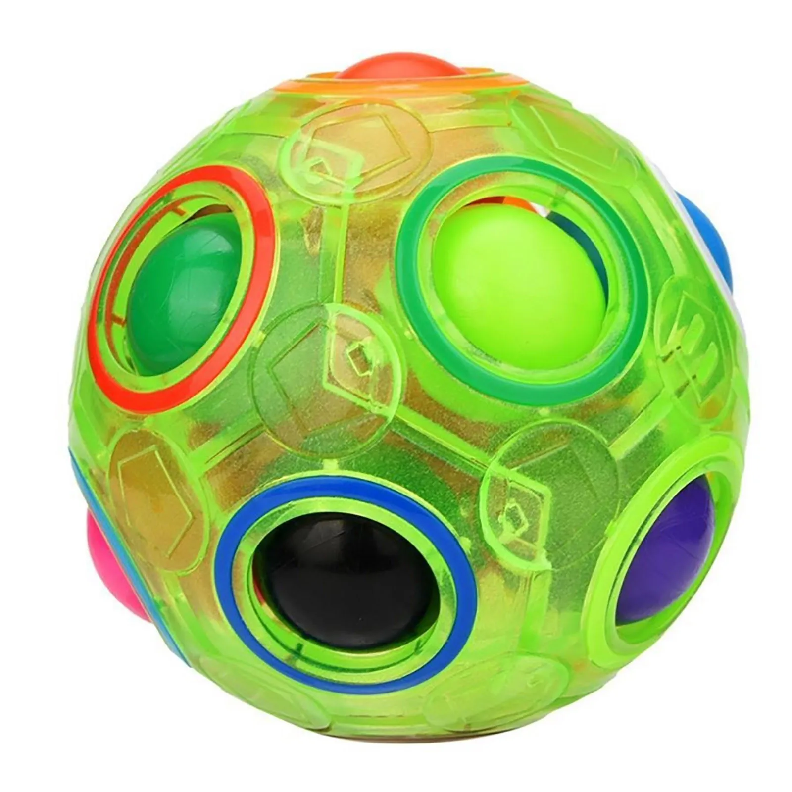 

Luminous Stress Reliever Magic Rainbow Ball Fun Plastic Puzzle Education Toys