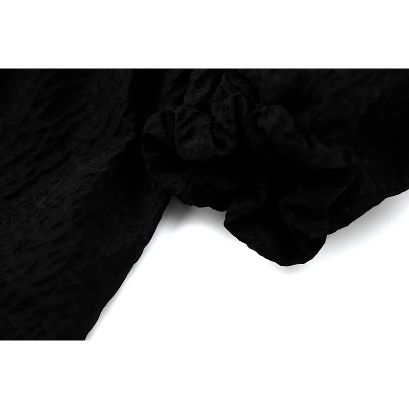 Женское платье-мини с пышными рукавами повседневное черное платье в готическом