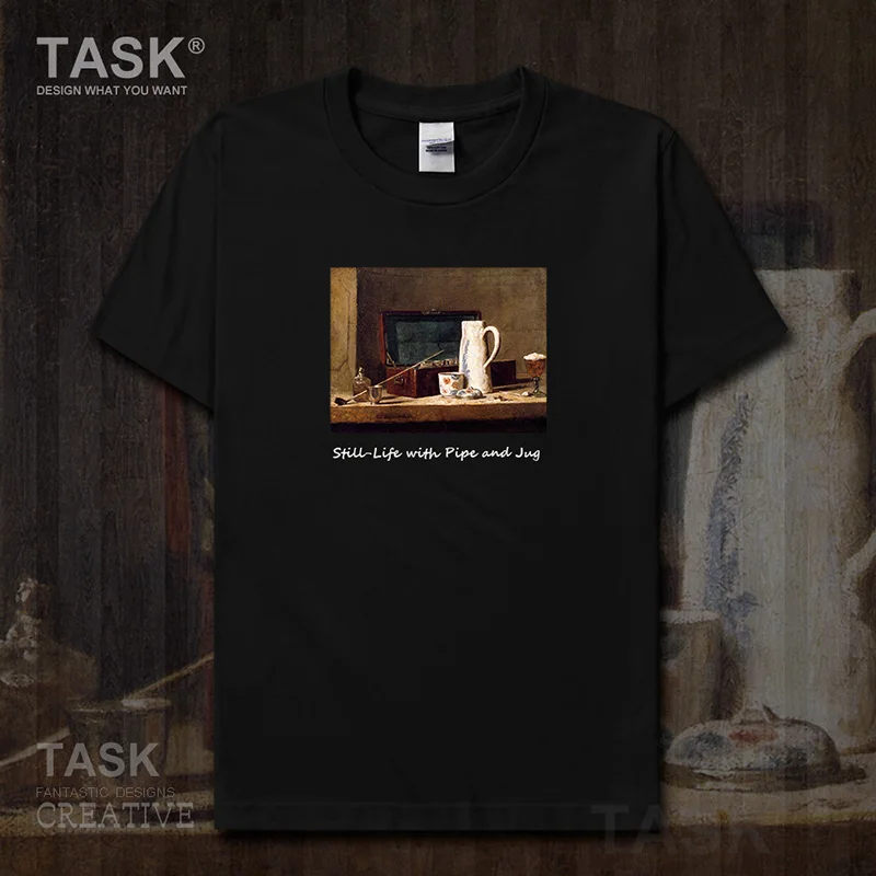 

Футболка с изображением всемирно известной серии живописи, шардан, хлопковая летняя модная одежда с коротким рукавом, натюрморт с пипером и...