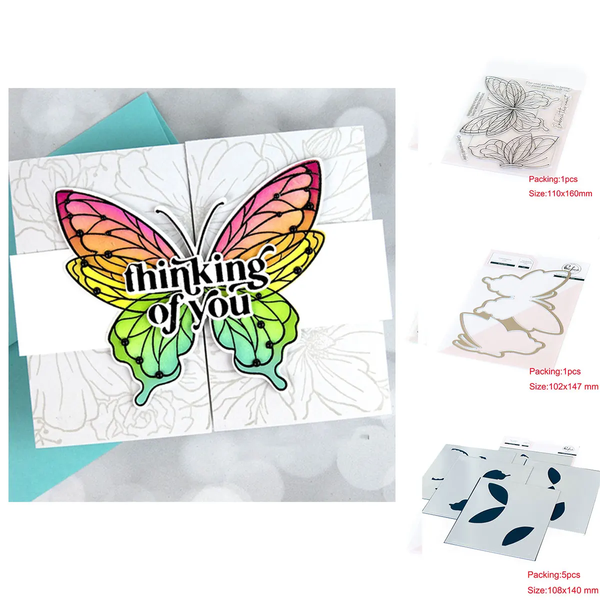 

Butterfly Wings Frame New Metal Cutting Dies Stamps Stencil 2021 Scrapbook Diary Decoration Embossing DIY Greeting Card Handmade