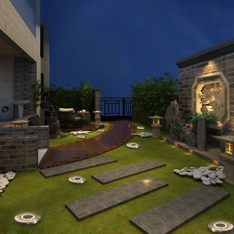 4 шт. Светодиодная лампа для лужайки на солнечной батарее 8 12 16LED Солнечная энергия