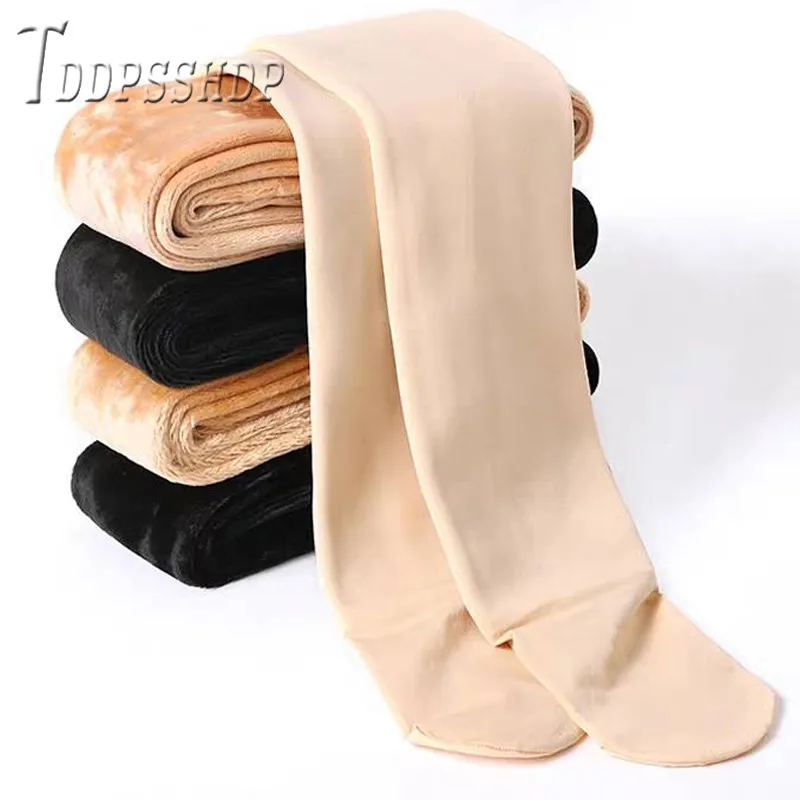 

2019 New Fashion Women's Warm Leggings High Waist Thick Lining With Fluff Stretchy Pants