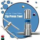 Бильярдный наконечник Пресс Форма инструмент Нержавеющаясталь Бильярд карамболь Кии для снукера 11 мм14 мм наконечник палки воздействия ремонта бильярдные принаждежности