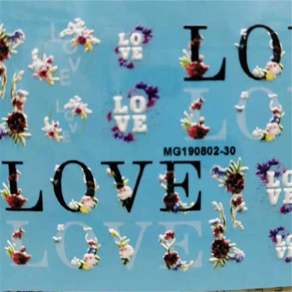 Горячая Распродажа 3D новые акриловые гравированные наклейки для ногтей черная