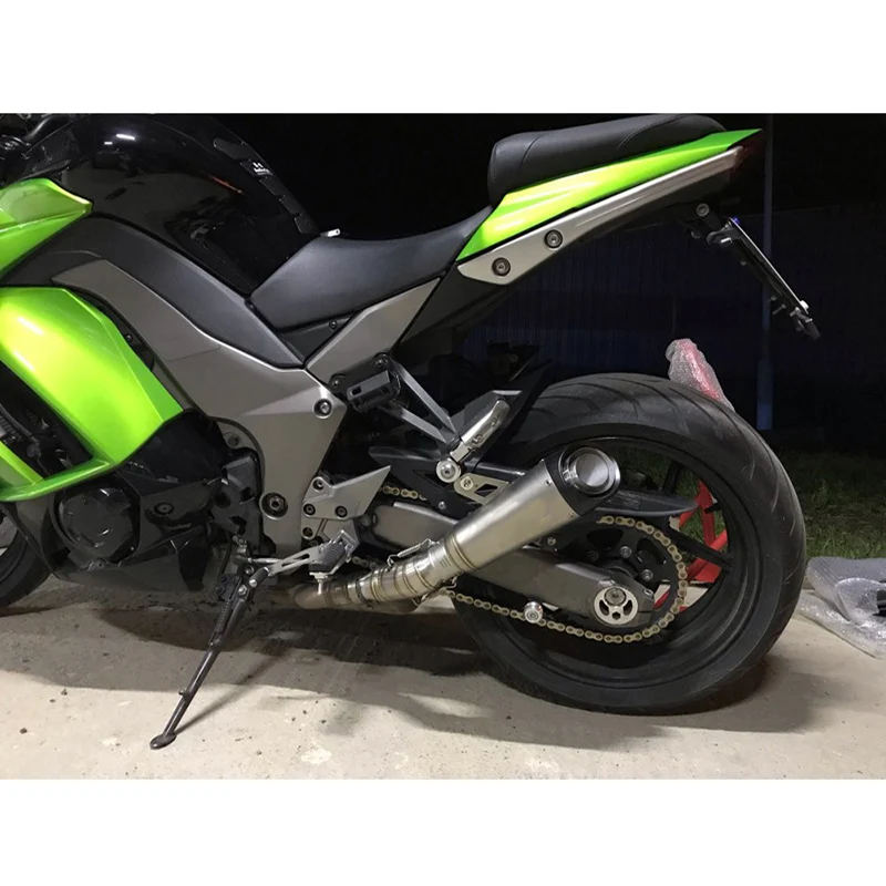 

Slip On For Kawasaki Z1000 Z1000SX 2010-2019 Motorcycle Exhaust Pipe Mid Conncet Vent Pipe 51mm Muffler Tip Tail Blue Left Right