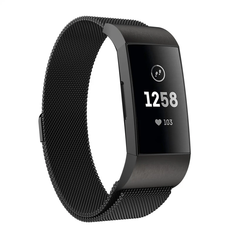 

Stainless Steel Magnetic Milanese Loop Band For Fitbit Charge 3/4 Band Replacement Wristband Strap For Fitbit Charge 3 4 Watchba