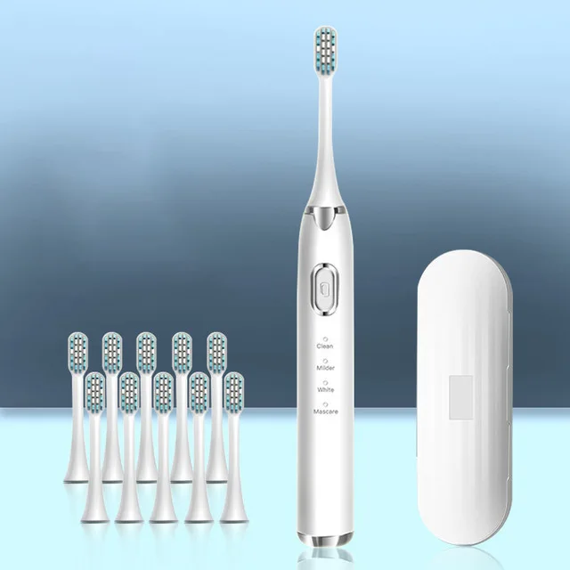

Ультразвуковая электрическая зубная щетка, 4 режима, зарядное устройство USB, перезаряжаемая, IPX8