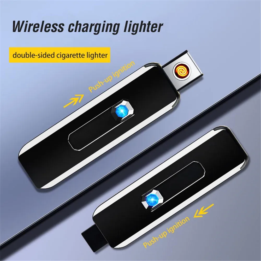 Двухсторонняя портативная зажигалка с кнопками перезаряжаемая защитой от ветра