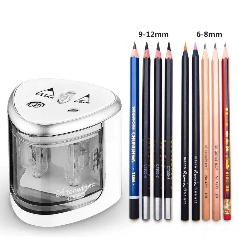 

Electric car Pointer Double Gat Touch Switch Pen Pointer For 6-12mm pencil And Color Potlood School Home stationery