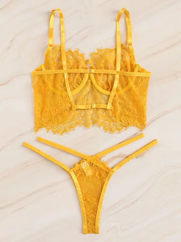 Для женщин сексуальное женское белье цветочные кружева выдолбленные слинг