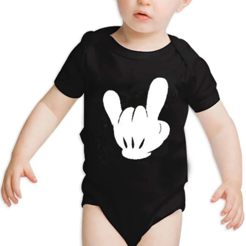 Детские комбинезоны Born To Rock Out Mouse Hand новинка 2020 комбинезон для новорожденных