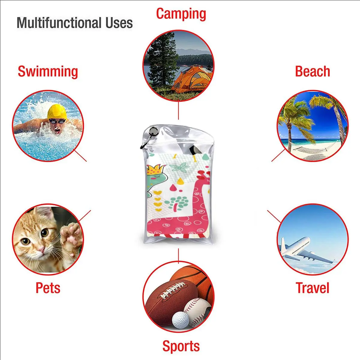 

Bathing Towel Animals Colorful Style Bath Wearable Towel Dress Fast Drying Beach Spa Magical Nightwear Sleeping