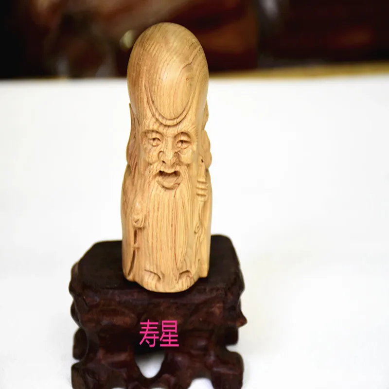 Gongi Yingxin hall персиковая резьба по дереву роскошное украшение Shouxing миниатюрные