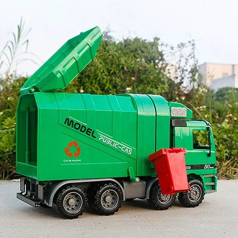 

1:22 Children Sanitation Garbage Truck Toy Boy Simulation Inertia Engineering Diecast Cleaning Toy Vehicles Model collection