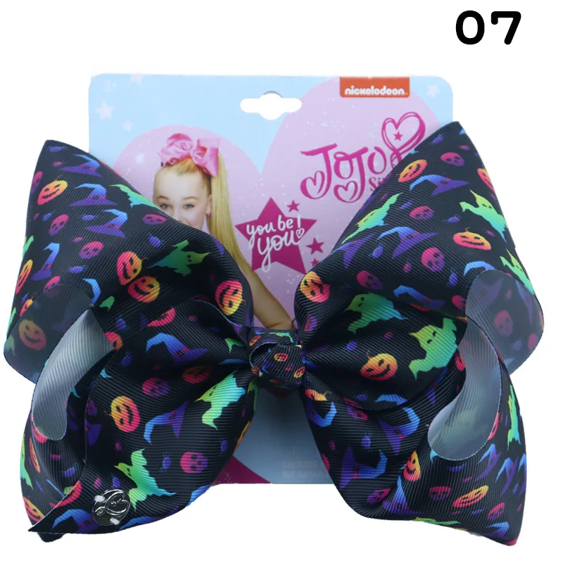 Бант Jojo Siwa для девочек зажим волос с большим бантом аксессуары Хэллоуина