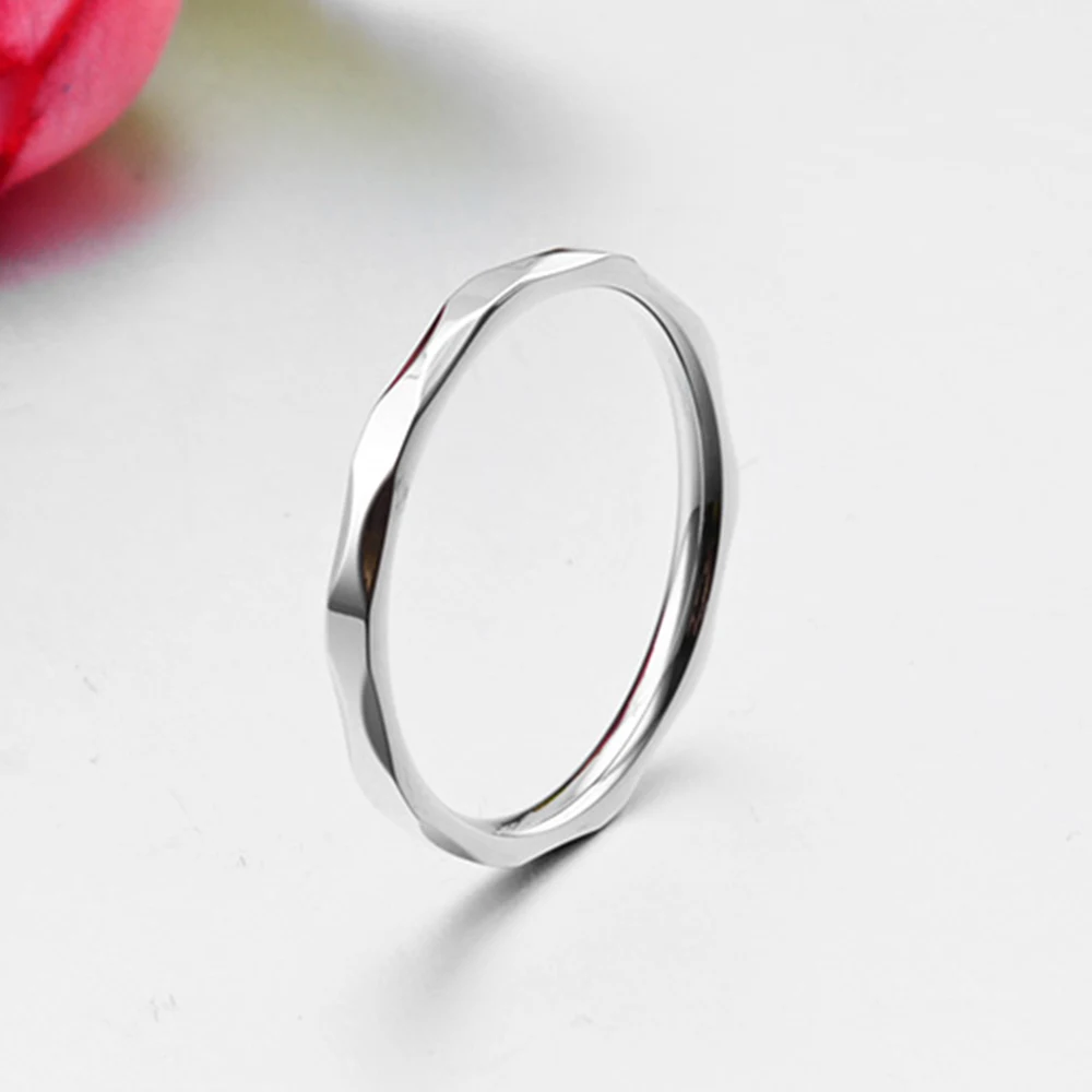 JHSL 2 мм маленькие тонкие женские обручальные кольца из нержавеющей стали