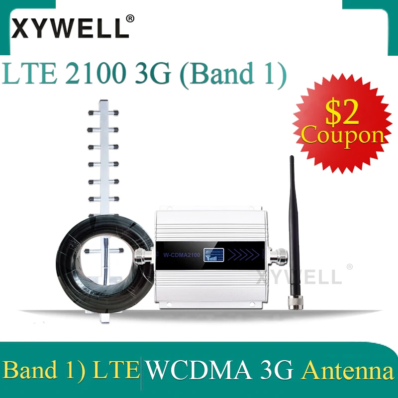 Усилитель сотового сигнала XYWELL 3G WCDMA 2100 МГц Репитер LTE полоса 1 с - Цена: 3211.16