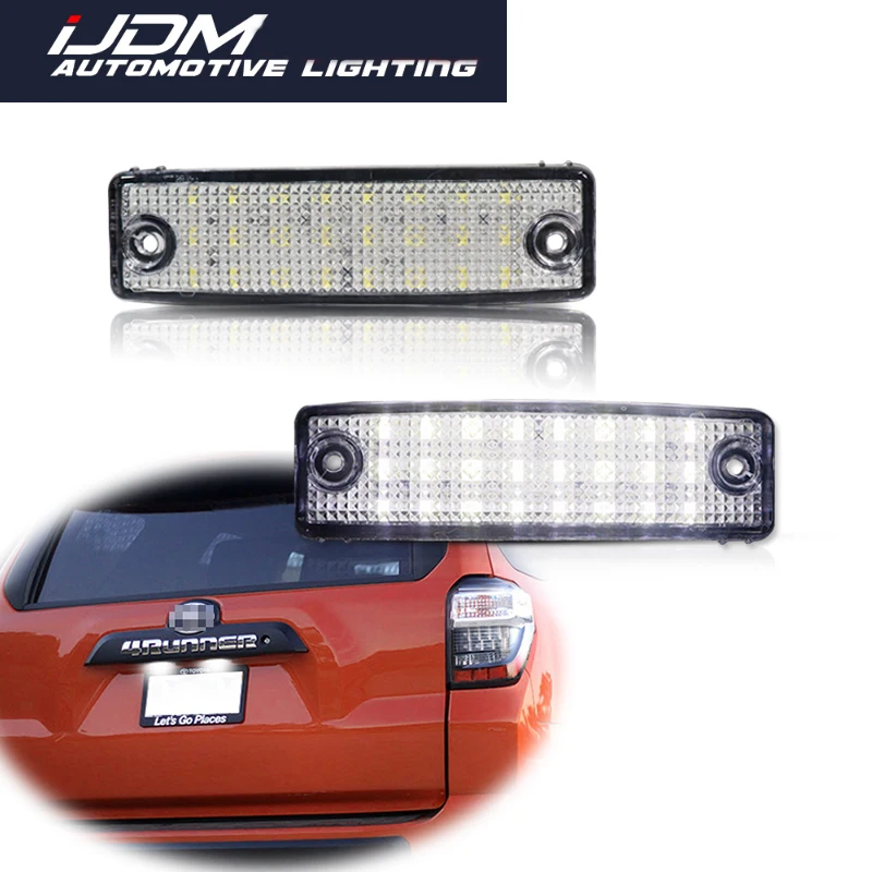 

2 шт. для Toyota 4 Runner 1996-2019 Sequoia 2008-2019 автомобильный супер яркий белый светодиодный светильник номерного знака лампа номерного знака