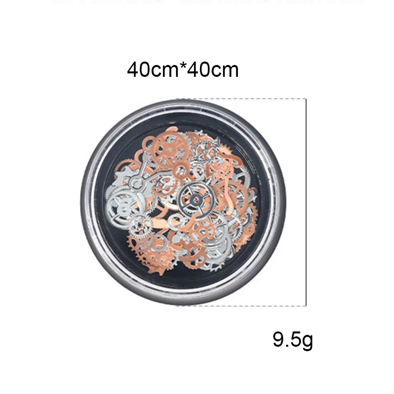 

Nail Art Sticker Retro Gear Shaped Mechanical Time Waterproof Nail Art Sticker For Nail Decoration Nails Accesorios
