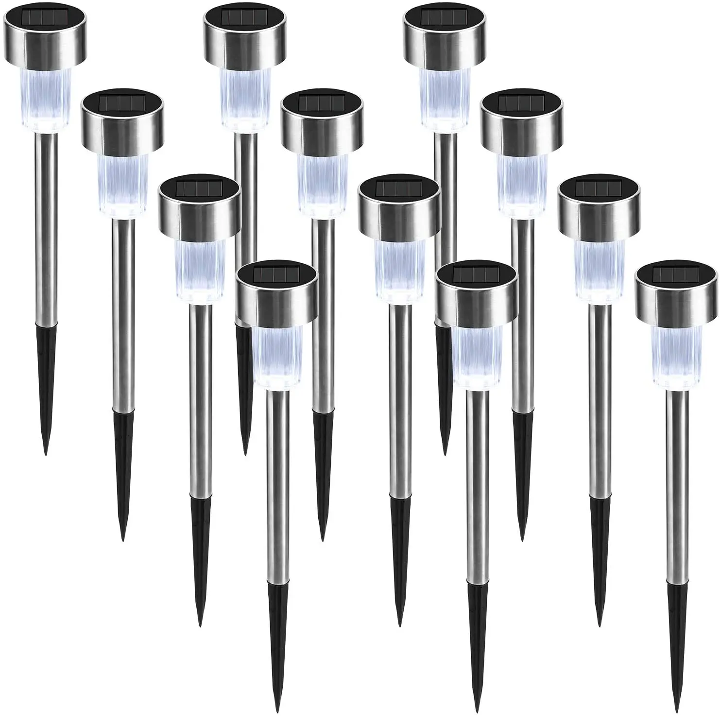 

Solar Lights Outdoor, 12Pack solar pathway lights outdoor, Waterproof, LED Landscape garden lights Solar Powered, Outdoor Lights